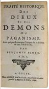 BINET, BENJAMIN. Traité Historique Des Dieux Et Des Demons Du Paganisme.  1696